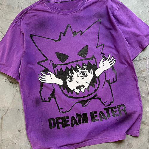 荒诞小镇 Pokémon gal purple tee食梦者涩谷辣妹禁忌系列短袖
