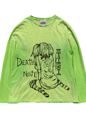 荒诞小镇 DEH NOTE弥海砂轻亚文化修身潮流短袖T恤线稿审美