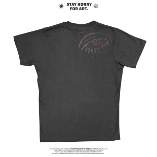 新款 夏季 暗黑印花宽松T恤男女 原创亚文化复古街头短袖 荒诞小镇