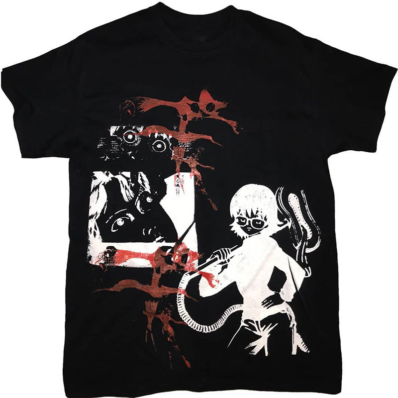 AT荒诞小镇 暗黑二次元Y2K亚比动漫anime短袖宽松重磅270g叠穿T恤