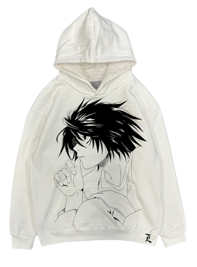 AT荒诞小镇 Death Noted L二次元线稿人物日漫连帽卫衣暗黑系潮流