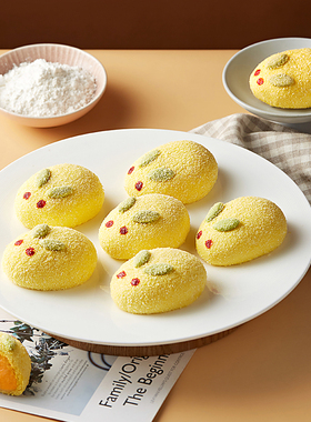 钱兔似锦果蔬卡通包子馒头儿童早餐兔子兔年特色宝宝前途似锦包点