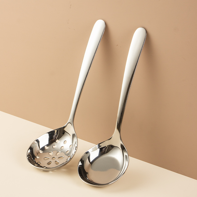 大汤勺漏勺304不锈钢勺子火锅调料勺家用加深汤匙粥勺分餐勺