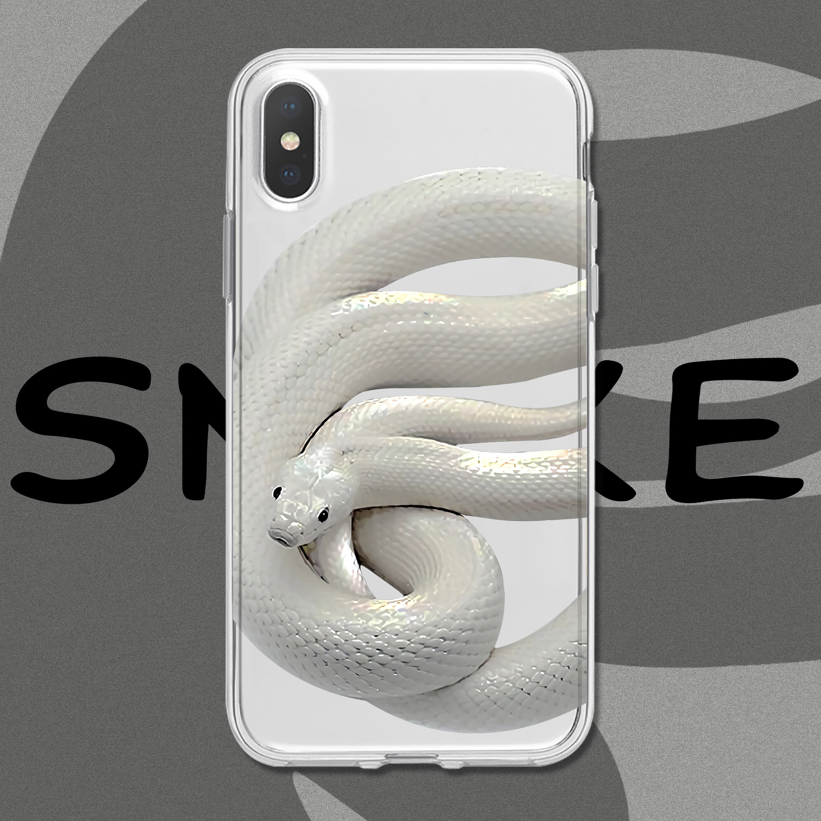 适用OPPOreno6pro小白蛇reno4se小众reno3冷淡风OPPOr17/r15/k9/a55/a93/r11/findx3透明OPPOreno5pro手机壳