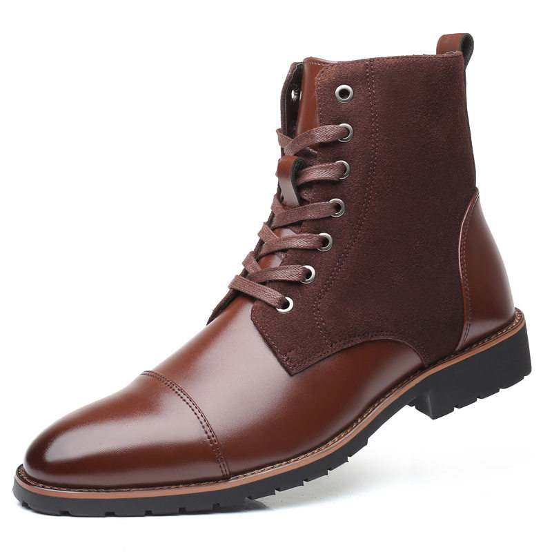 Big yards stitching color matching Autumn winter Men's shoes