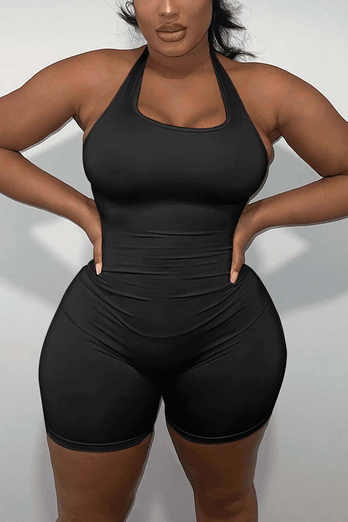 Xl-5xl Large size fat MM Women's black tank top onesie