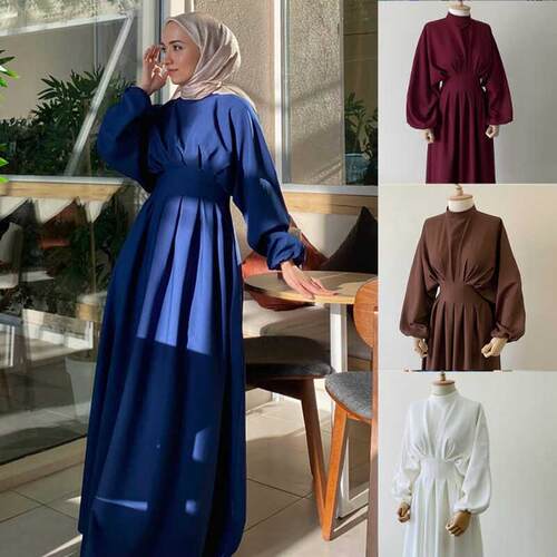 显瘦通勤长袍女ArabRobeDress