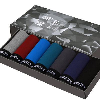 7条礼盒装四角男士内裤 man underpants men's underwear bri