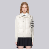 TB新款 四杠针织拼接羽绒服女短款 立领学院风显瘦保暖洋气百搭外套