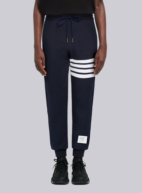 TB卫裤男女新款夏季束脚裤美式运动裤直筒深色纯棉百搭休闲裤子tb