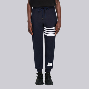 束脚裤 夏季 美式 运动裤 子tb TB卫裤 直筒深色纯棉百搭休闲裤 男女新款