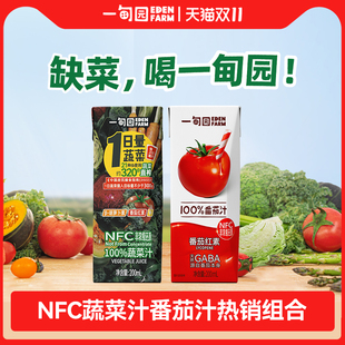 20盒 200mL 一甸园100%NFC番茄汁 100%NFC蔬菜汁混合装