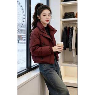短款羽绒棉服女款2026新款冬季爆款休闲时尚立领巨好看小个子外套