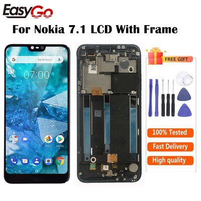For Nokia 7.1 LCD Display + Touch Screen Digitizer Assembly
