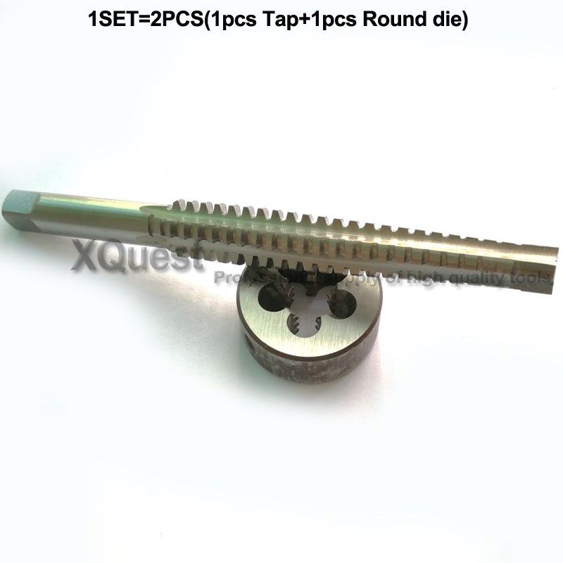 2PCS HSS Right hand Trapezoidal thread tap and Die set Tr8 T
