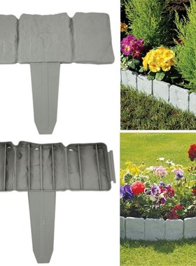 Stone Effect Plastic Fence Edging Cobbled Garden Plastic Law