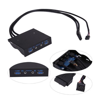 3.5 in Audio Front Panel HD Audio Connector Computer Splitte
