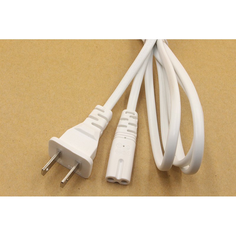 2PCS Power Strip Cord White S 2-Prong  Power line Laptop AC