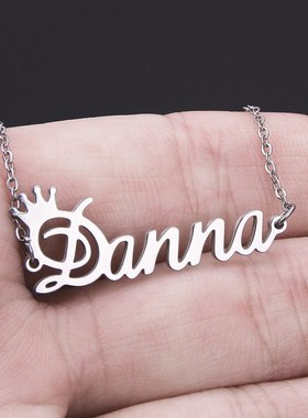 Lemegeton Personalized Customized Nameplate Necklace For Wom