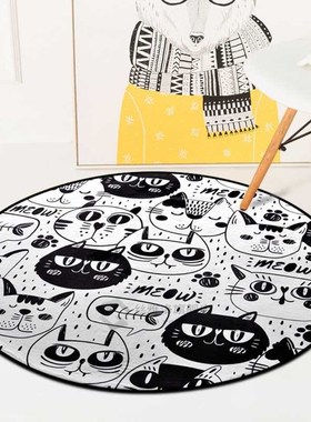 European Geometric Round Carpet  Living Room Children Bedroo