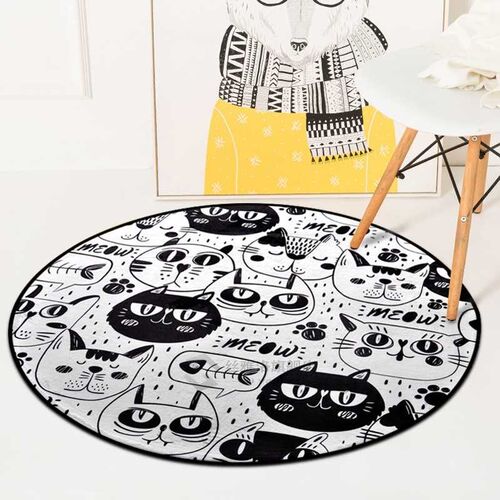 European Geometric Round Carpet  Living Room Children Bedroo