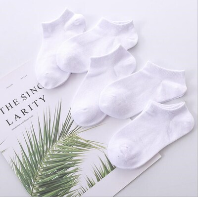 2019 New summer children boat socks pure white kids girls b