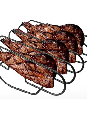 BBQ Tool Rib Racks Portable Roasting Stand Cooking Picnic Ba