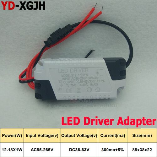 10PCS/Lot 110V 220V LED Power Supply 300mA Lamp Driver 12 1