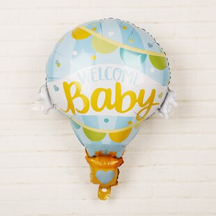 1set large hot air baby shower f oons welcome baby girl boy