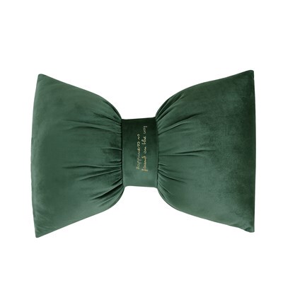 Bow Pillow Velvet Back Neck Rest Support Cute Knot Home Chai