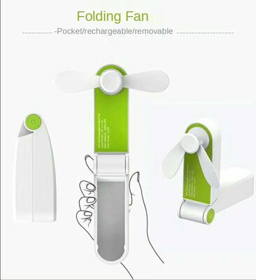 USB Mini foldable electric fan creative charging household a