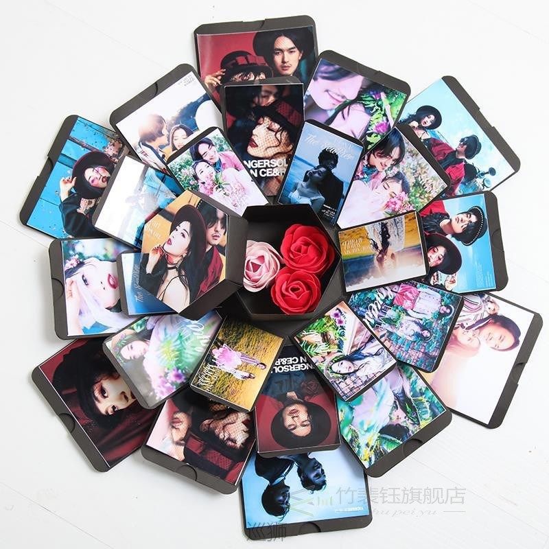 diy love explosion box valentines day gift photo album happ