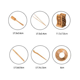 6PCS Tea Needle Ceremony Utensils Set Gong Fu Tea Tools for