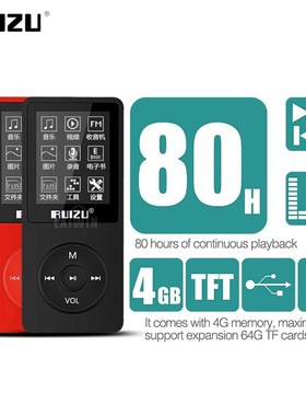Original RUIZU X02 English version Ultrathin MP3 Player wit
