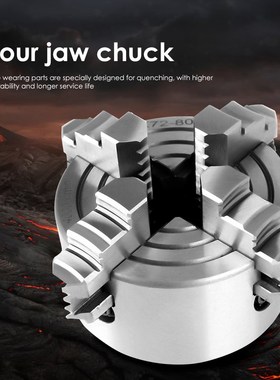 Collet Metal 4-Jaw Lathe Chuck K72-80 Mini Clamp Woodworking