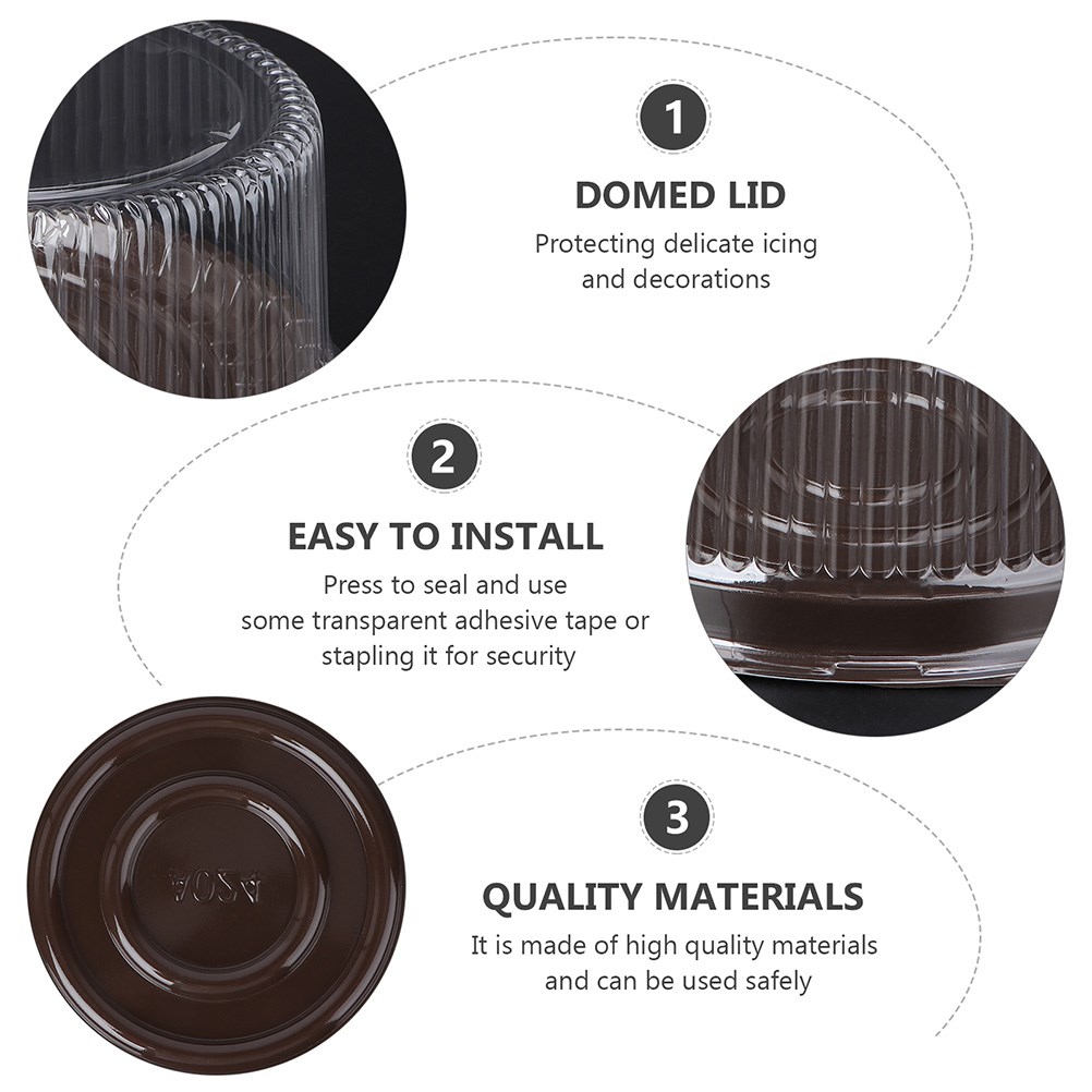 1 Set  Bakery Round Shape Plastic Cake Boxes Bakery Round Sh