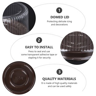 1 Set  Bakery Round Shape Plastic Cake Boxes Bakery Round Sh