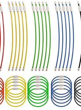 5Pcs EDC Stainless steel key keyring wire tag screw camp lug