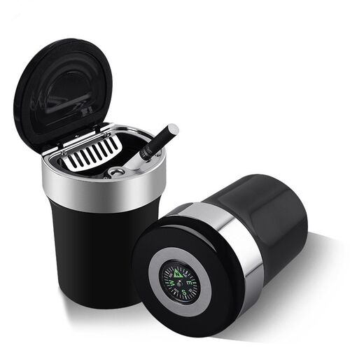Compass ashtray for automobile, portable creative ashtray wi