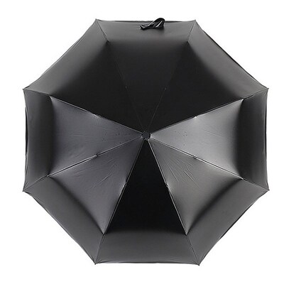 Hot Sales! Three Folding Umbrella Rain 3D Starry Sky Anti UV