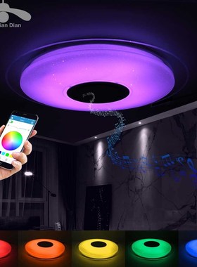 LED Ceiling Light Bluetooth RGB Smart Music Dimmable Lamp AC