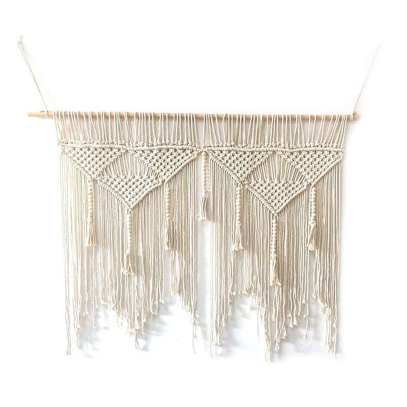 Macrame Wall Hanging Handwoven Bohemian Cotton Rope Boho Tap