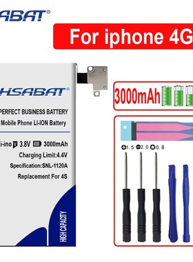 HSABAT High Capacity 3000mAh Battery for iPhone 4S for iPho