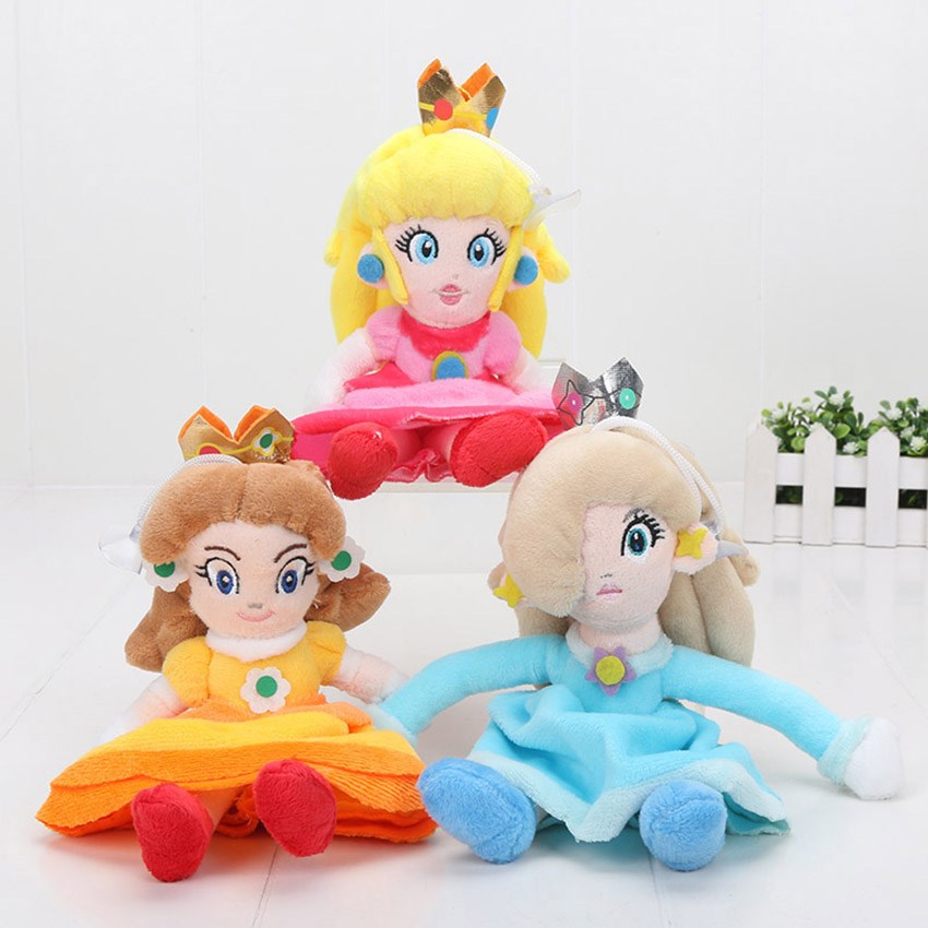3pcs/set Super Bros Plush Princess Peach Daisy Rosalina 20c