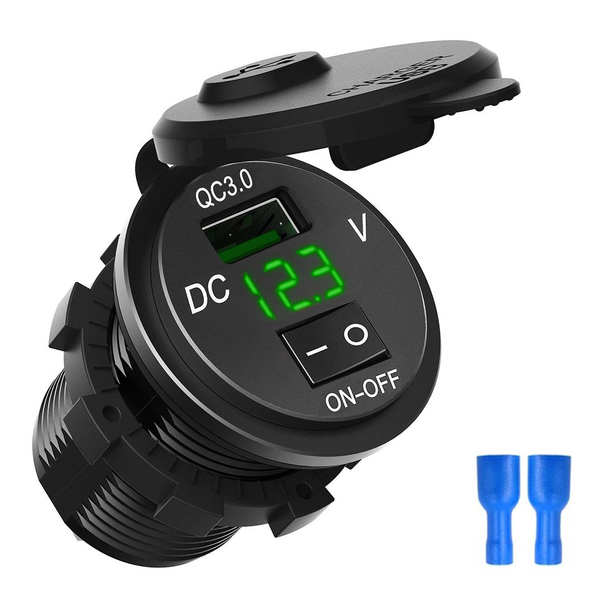 12-24V Quick Charge 3.0 SB Charger 5V 3.1A LED Display Voltm