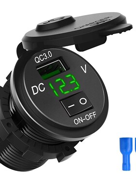 12-24V Quick Charge 3.0 SB Charger 5V 3.1A LED Display Voltm
