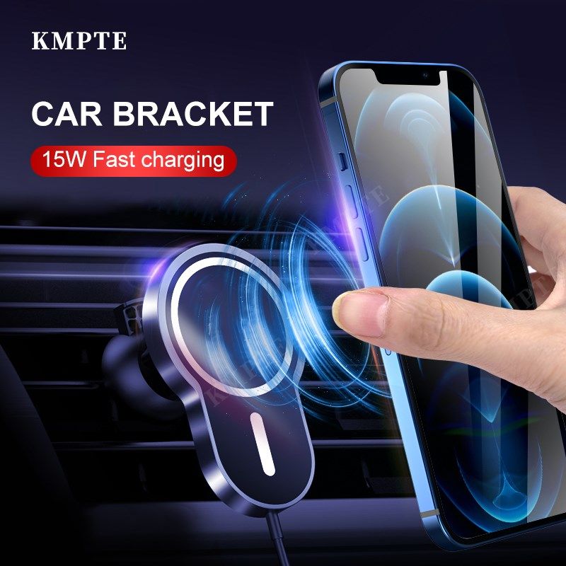 KMPTE 15W Qi Wireless Car Charger For iPhone 12 11 Pro XS X
