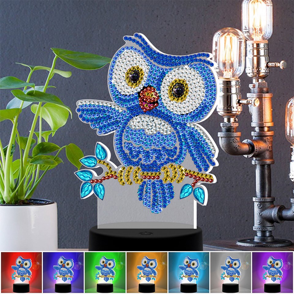 AZQSD New Design 7 Colors Available Table Lamp LED 5D Diamo