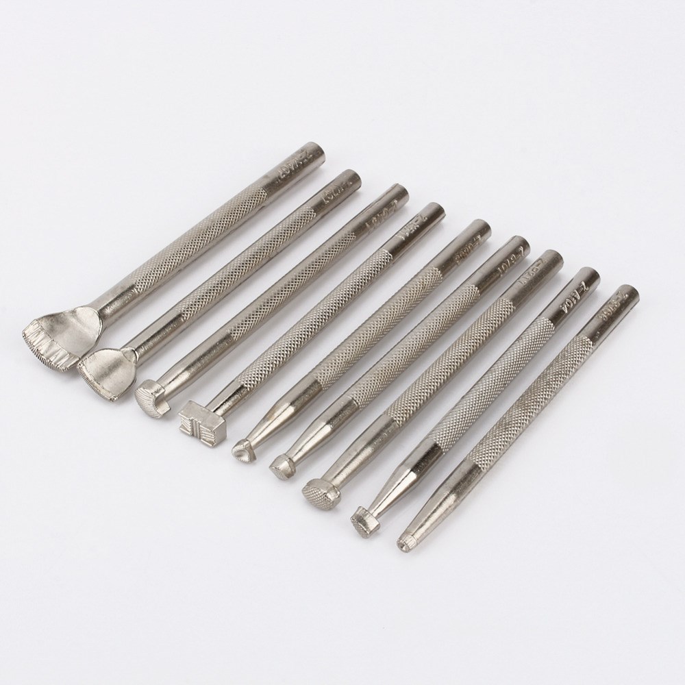 Zinc Leather Tools 9pcs/LOT DIY Leather Working Saddle Makin