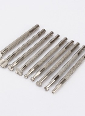 Zinc Leather Tools 9pcs/LOT DIY Leather Working Saddle Makin